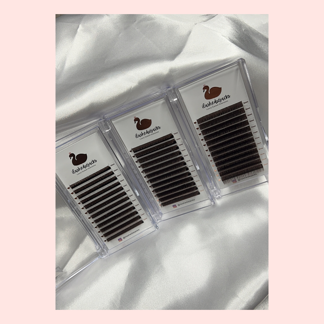 Brown 0.05 CC Volume Lash Extension Trays