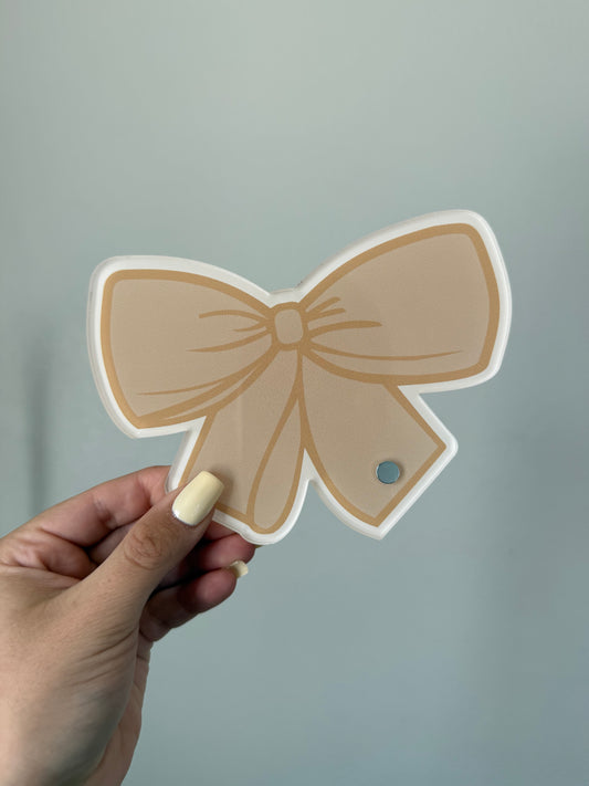 Beige Bow Lash Tile