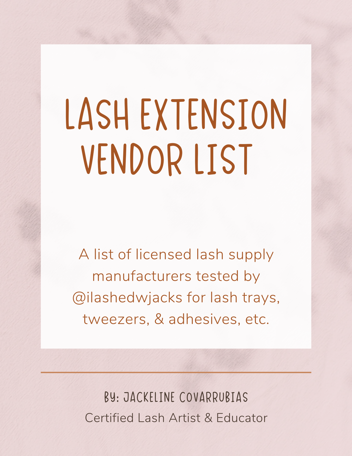Vendor List